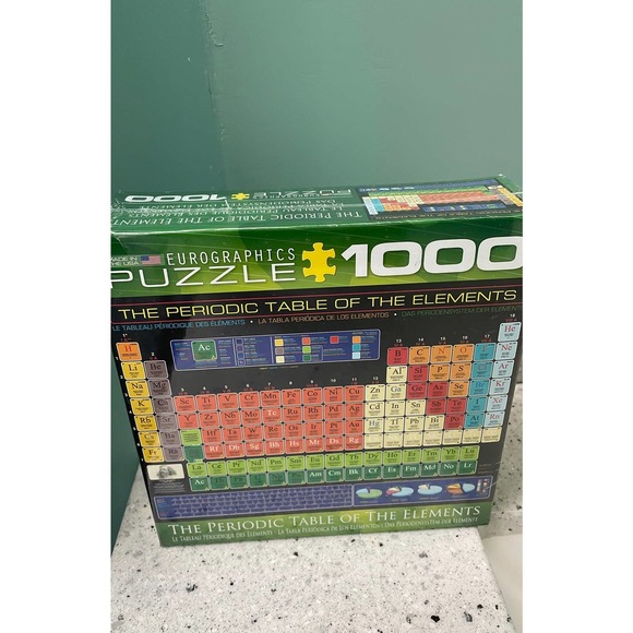 New Periodic Table of the Elements 1000 Piece Jigsaw Puzzle Sealed USA NOS - Picture 1 of 5